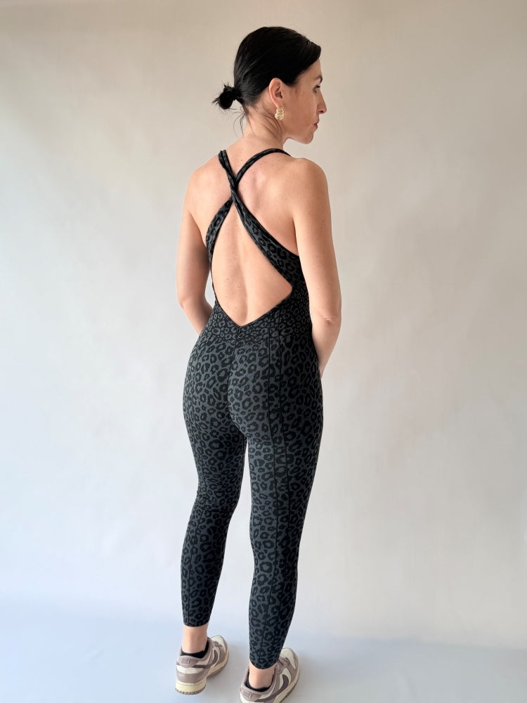 Sport tuta nera Jumpsuit