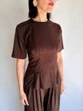 T-shirt maniche corte marrone