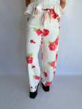 Pantalone con stampa floreale