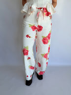 Pantalone con stampa floreale