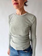 T- shirt manica lunga grigio