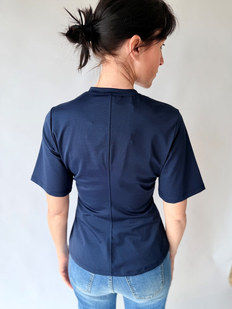 T-shirt maniche corte blu