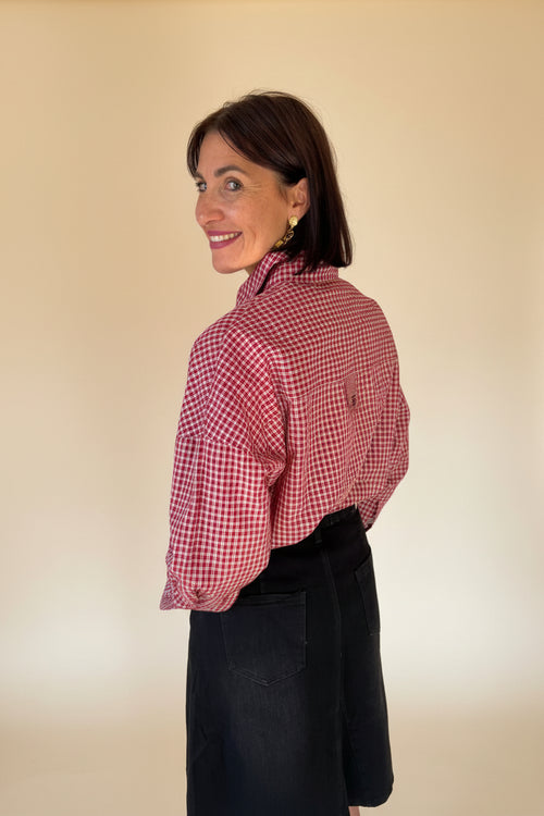Camicia a quadretti rossa