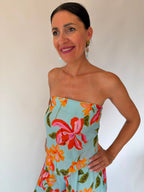 Coordinato floreale azzuro