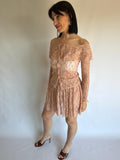 Gonna mini realizzata in pizzo floreale