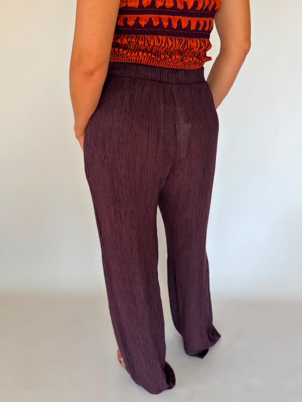 coordinato elasticizzato viola