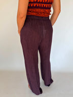 coordinato elasticizzato viola