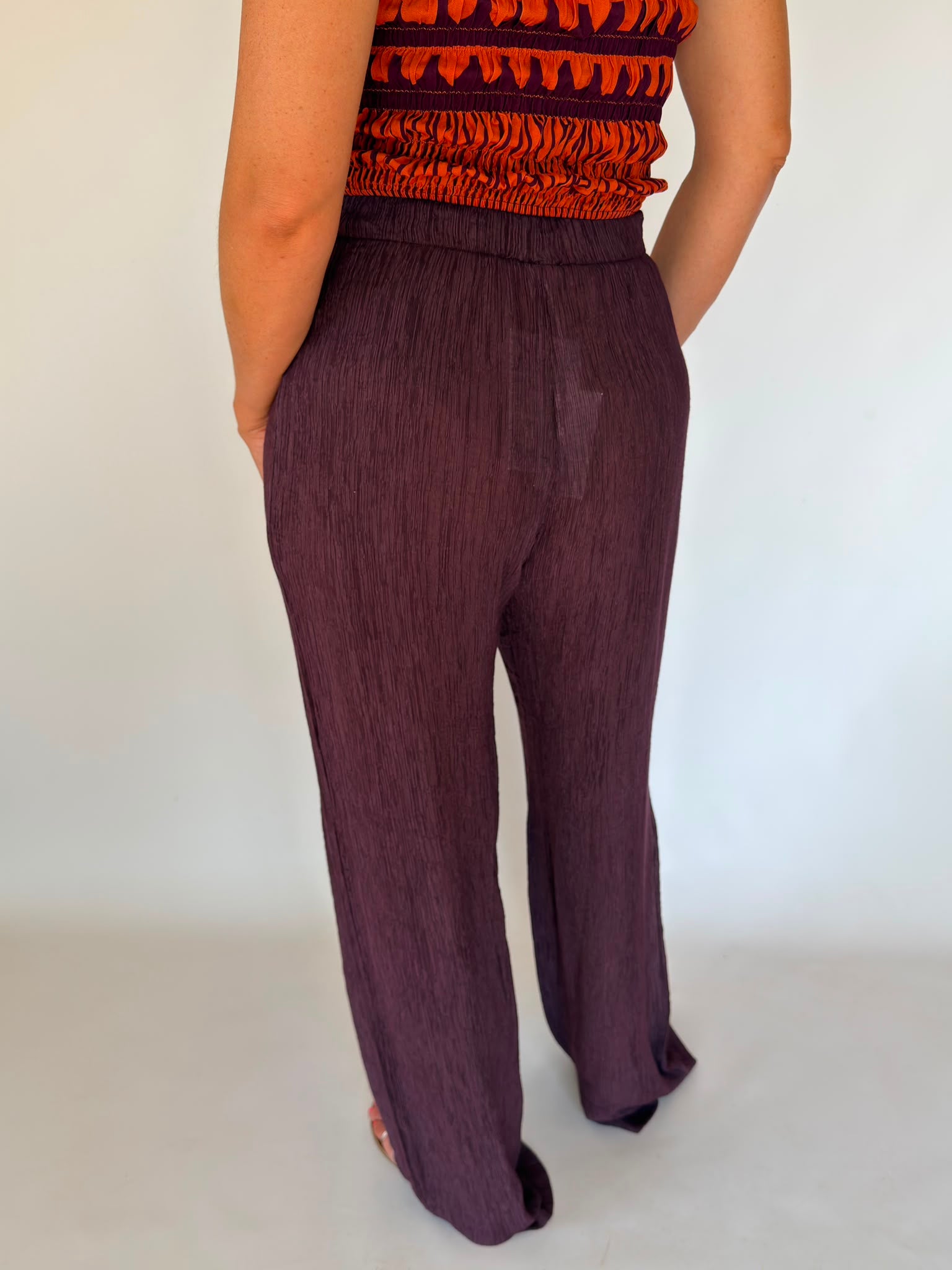 coordinato elasticizzato viola