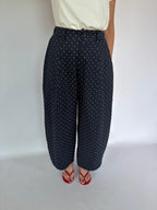Pantalone ballon blu a pois