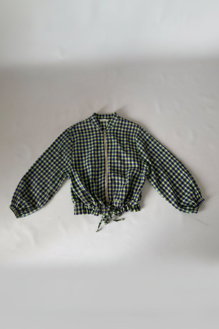 Camicia a quadri con zip