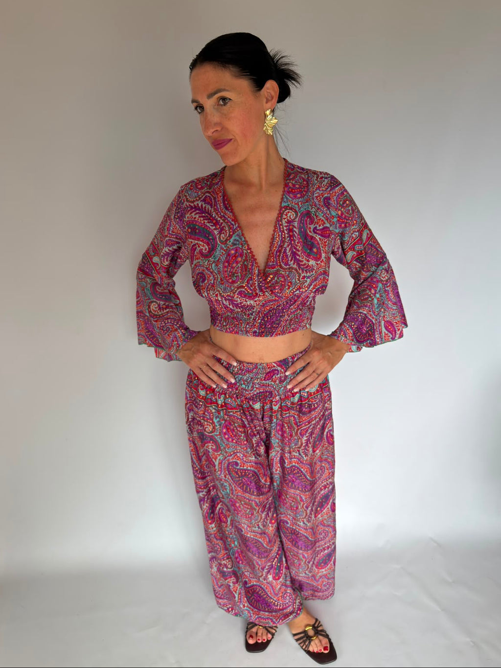 Vestito seta purple
