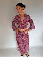 Vestito seta purple