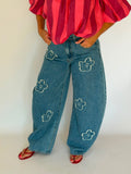 jeans margherite blu