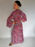 Vestito seta purple