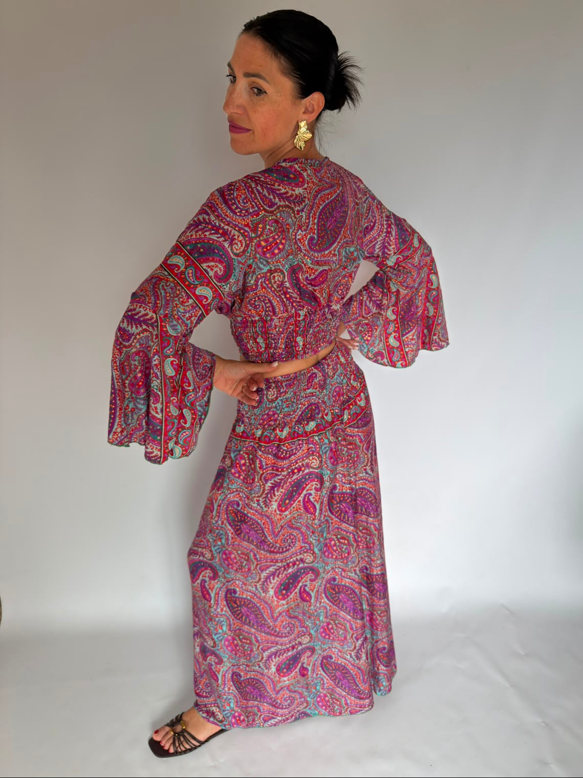 Vestito seta purple