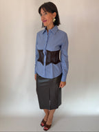 Camicia a righe con corpetto