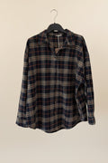 Camicia scozzese blu