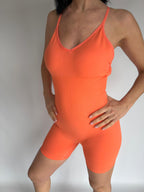 Tuta Jumpsuite scrunch corta arancione