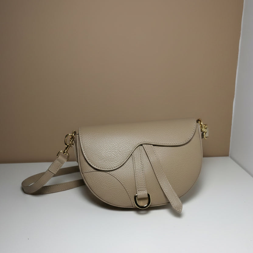 Borsa in pelle a tracolla crema