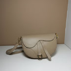 Borsa in pelle a tracolla crema