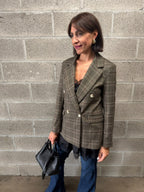 Blazer doppio petto scozzese