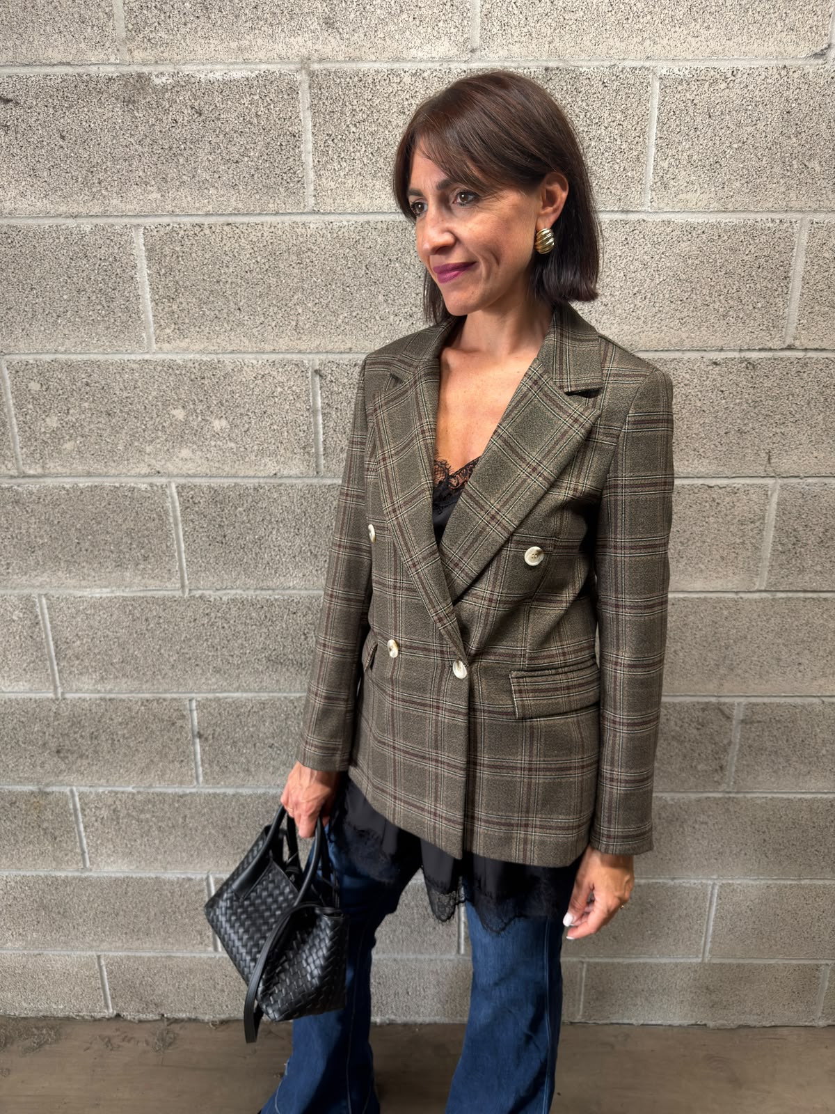 Blazer doppio petto scozzese