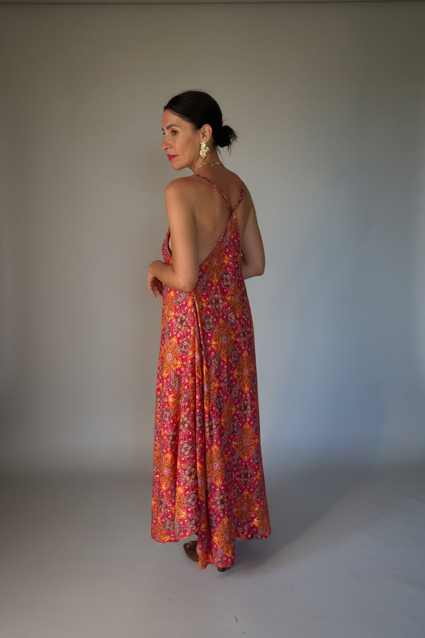 Vestito lungo rosso