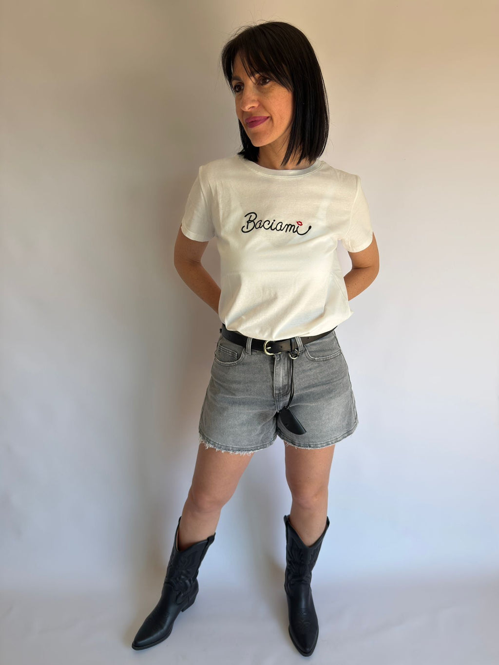 T-Shirt bianca Baciami
