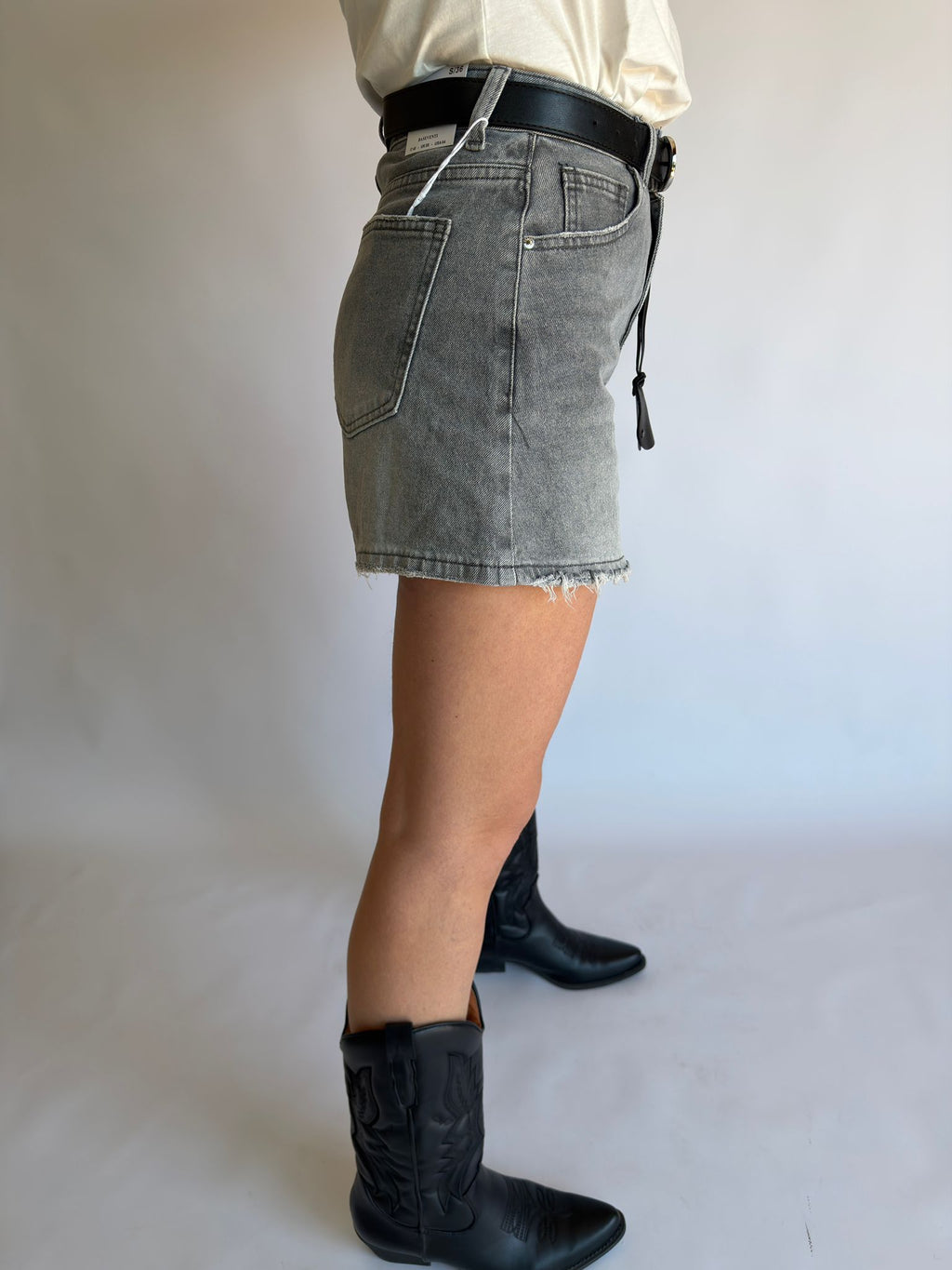 Jeans corto grigio