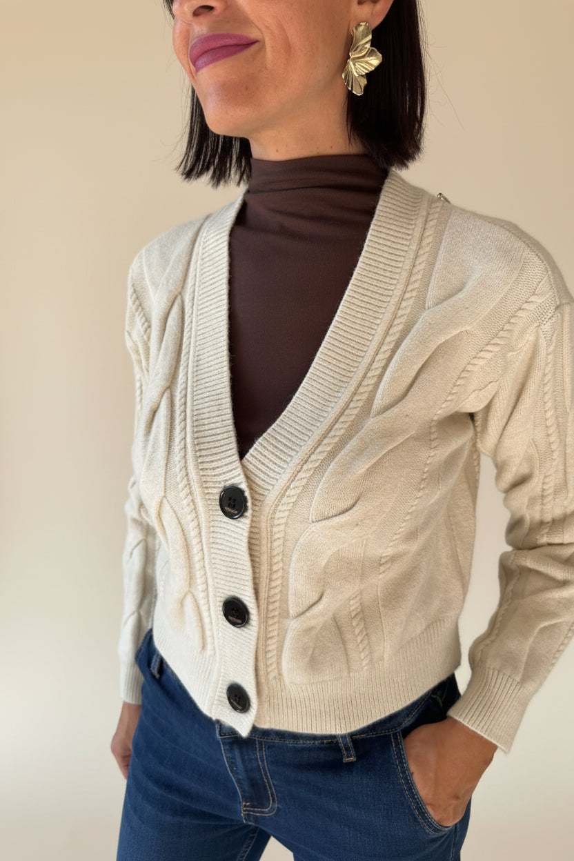 Cardigan crema