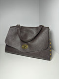 Borsa in pelle marrone tipo postina