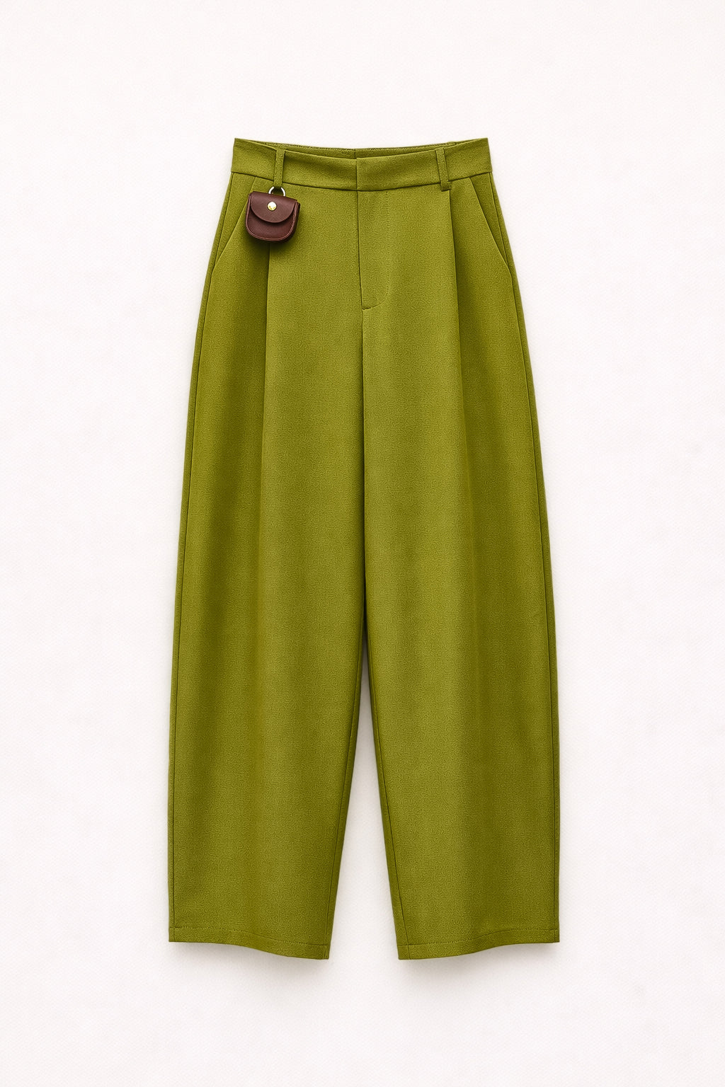 Pantaloni effetto lino in denim avorio