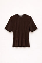 T-shirt maniche corte marrone